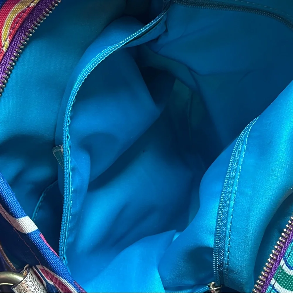 Coach Rare Poppy C Glam Signature Bag - Picture 8 of 10